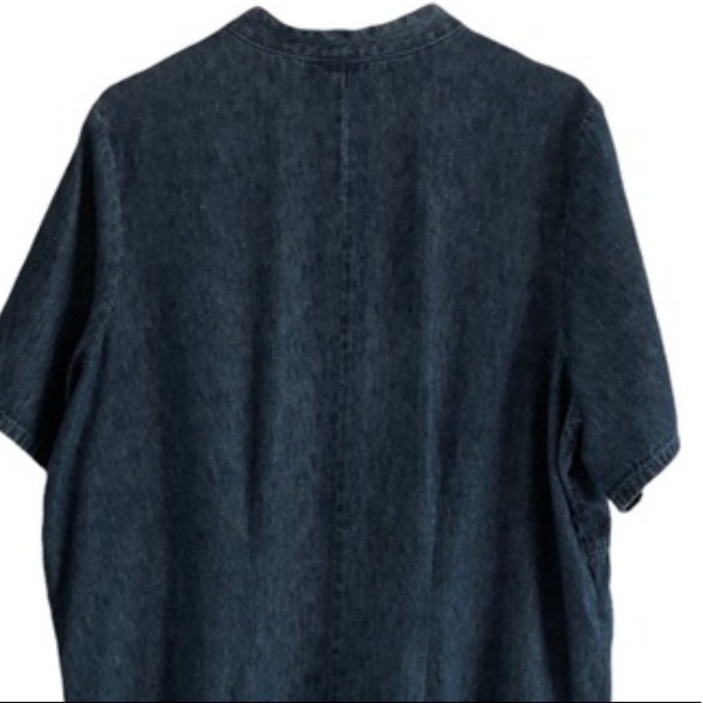 Ulla Popken Denim Button Front Short Sleeve Dress US 16/18 - Picture 4 of 6